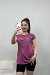 Kalp Detaylı Bluz Açıkmor - 20758.599.