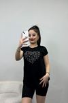 Kalp Detaylı Bluz Siyah - 20758.599.
