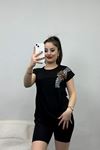Pullu Viskon Bluz Siyah - 40648.599.