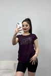 Taş Detay Viskon Bluz Mürdüm - 40651.599.