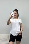 Şerit Taş Detaylı Viskon Bluz Beyaz - 40656.599.