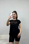 Taş Detay Viskon Bluz Siyah - 40664.599.