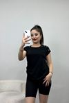 Omuz İnci Detay Viskon Bluz Siyah - 40666.599.