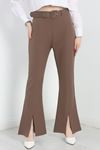 Kemerli İspanyol Paça Pantolon Toprak - 30373.1397.