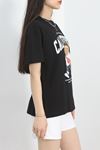 Baskılı Oversize Tişört Siyahindigo - 40649.1872.