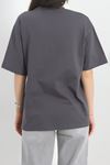 Baskılı Oversize Tişört Antrasitbeyaz - 40637.1872.