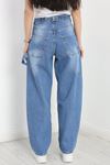 Carpenter Detaylı Baggy Kot Pantolon Mavi - 40087.1184.