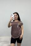 Pullu Viskon Bluz Vizon - 40648.599.