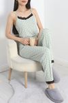 Modal Kumaş Dantelli Pijama Takımı Suyeşili - 620.1287.