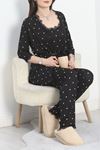Pegasus Üçlü Pijama Takımı Siyahpuanlı - 70044.1048.