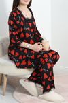 Pegasus Üçlü Pijama Takımı Kırmızısiyah - 66666.1287.