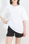 Baskılı Oversize Tişört Beyaz - 40649.1872.