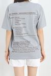 Baskılı Oversize Tişört Grikahve - 40649.1872.