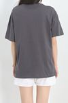 Baskılı Oversize Tişört Gribeyaz1 - 40649.1872.