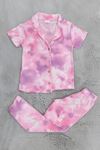 4-12 Yaş Milan Kumaş Kız Çocuk Pijama Takımı Pembe - 50368.1776.