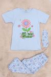 5-12 Yaş Kapri Çocuk Pijama Takımı Mavi - 50411.1951.