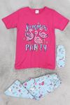 5-12 Yaş Kapri Çocuk Pijama Takımı Fuşya - 50411.1951.