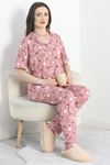 Milan Kumaş Düğmeli Pijama Takımı Gülkurusu - 70455.1048.