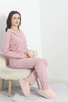 Çizgili Pijama Takımı Pembe - 70111.1902.