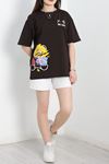 Baskılı Oversize Tişört Siyah2 - 40649.1872.