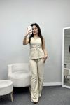 My Fashion Marka Poliviskon İkili Takım Bej - 40907.1994.