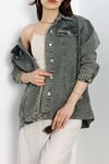 Denim Kot Ceket Yeşiltint1 - 20817.1778.