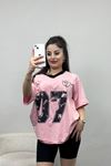 Oversize Forma Tişört Pembe - 70128.1855.