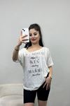 Baskılı Transparan Tişört Ekru - 70220.1092.