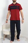 Erkek Pijama Takımı Bordo - 40975.1838.