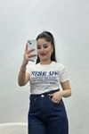 Bürümcük Kumaş Bisiklet Yaka Body Beyaz - 70193.1856.