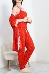 Milan Kumaş 3'Lü Pijama Set Kırmızıyıldız - 50147.1857.