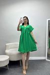 Poplin Kumaş Elbise Yeşil - 40978.701.