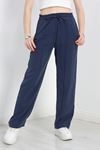 Palazzo Soft Touch Kumaş Lastikli Pantolon İndigo - 70568.1837.