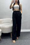 Palazzo Soft Touch Kumaş Lastikli Pantolon Siyah - 70568.1837.