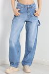 Carpenter Detaylı Baggy Kot Pantolon Açıkmavi1 - 40087.1184.