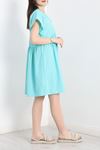 Poplin Kumaş Elbise Turkuaz - 40978.701.