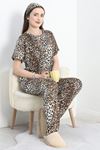 Alt Üst Aynı Milan Pijama Takımı Leopar - 70594.1929.
