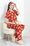 Alt Üst Aynı Milan Pijama Takımı Bordokahve - 70594.1929.
