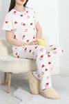 Alt Üst Aynı Milan Pijama Takımı Beyazkırmızı - 70594.1929.