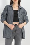 Denim Kot Ceket Gri - 20817.1778.