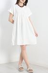 Poplin Kumaş Elbise Beyaz - 40978.701.