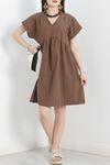 Poplin Kumaş Elbise Kahve - 40978.701.