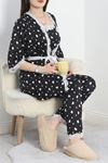 Milan Kumaş 3'Lü Pijama Set Siyahkalp - 50147.1857.