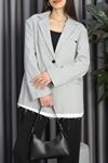 Oversize Blazer Ceket Gribeyaz - 70135.1995.