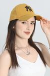 Nakışlı Şapka Hardalsiyah - 70019.1736.