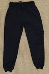 7-10 Yaş İki İplik Kargo Cep Pantolon Siyah - 70591.904.