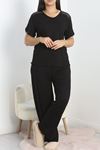 Bamboo Büyük Beden Pijama Takımı Siyah - 50454.1952.