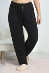 Viskon Büyük Beden Pijama Altı Siyah - 50433.2007.