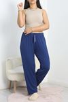 Viskon Büyük Beden Pijama Altı Lacivert - 50433.2007.