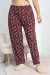 Büyük Beden Viskon Pijama Altı Mürdümbeyaz - 40410.1929.